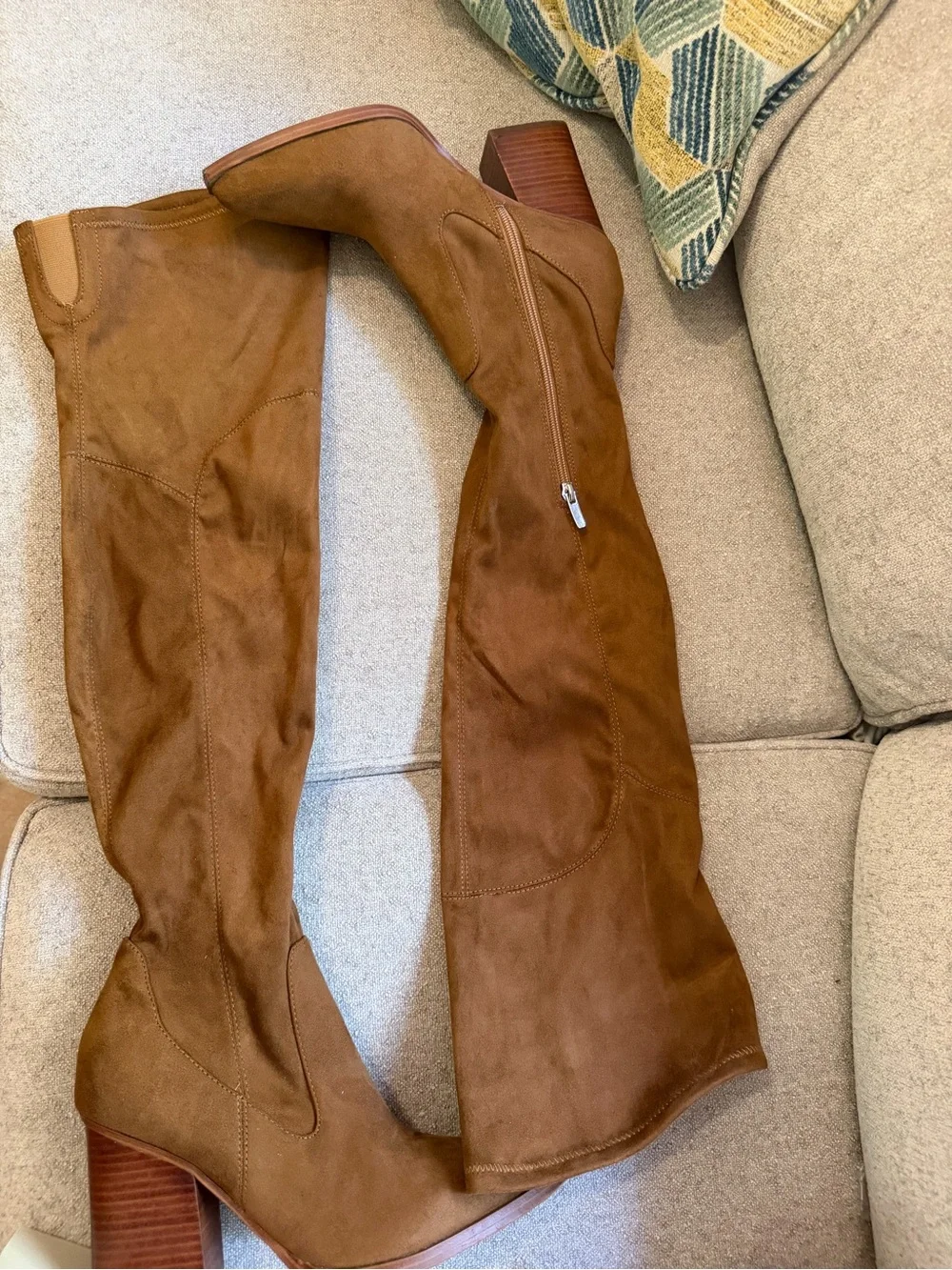 Marc Fisher Meyana Tan Over-the-Knee Boots 9.5M Retail $189